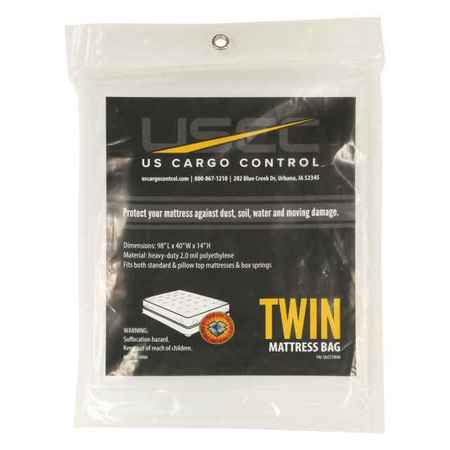 Us Cargo Control Heavy Duty Plastic Mattress Bag: Twin USCCTWIN